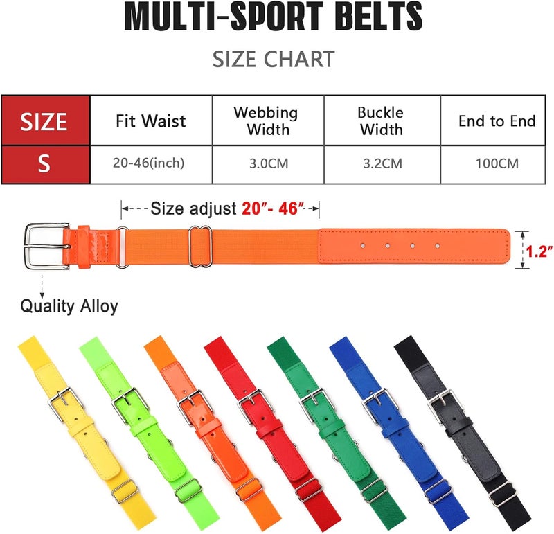 UnFader Elastic Baseball Softball Belt for Youth Boys Girl, Size Adjustable Stretch Belt - Image 3